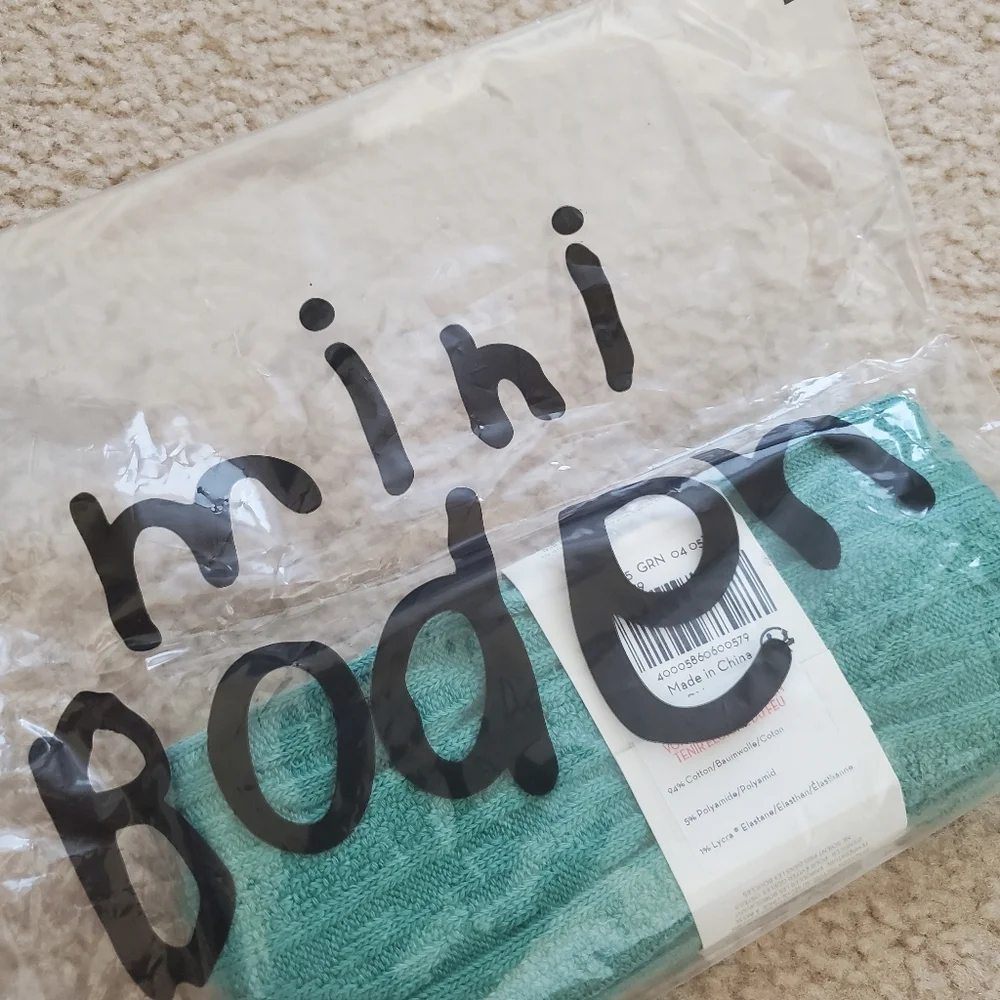 Mini Boden Green Cable Knit Leggings